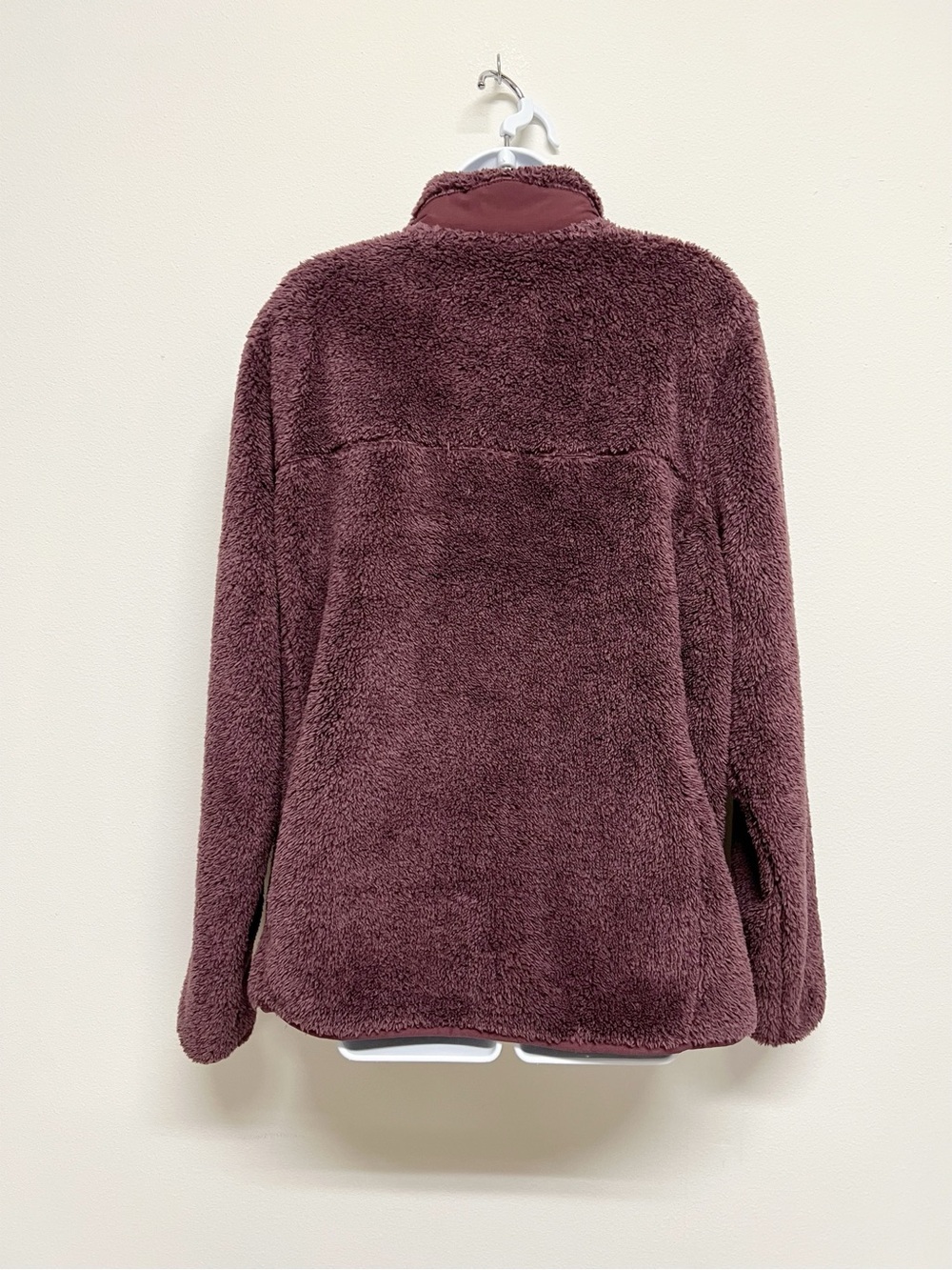 LL Bean Womens Burgandy Hi Pile Ultra Plush Fleece Pullover Size XL - Picture 3 of 10